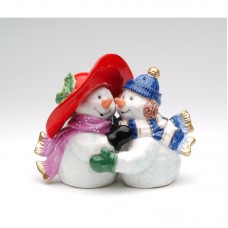 CosmosGifts Romantic Snowman Couple Salt and Pepper Set SMOS1171